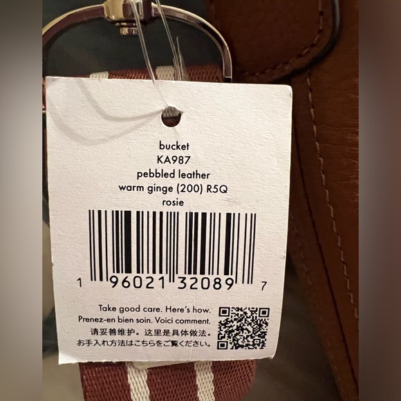 NWT Kate Spade Bucket Bag & coin purse. Brown Pebbled leather,Pristine condition - Picture 9 of 15